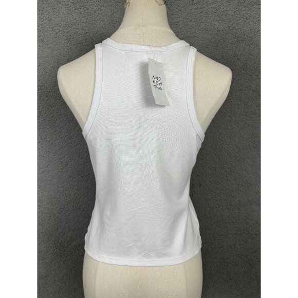 And Now This Women's White Sleeveless Tank Top Medium New With Tag's. - Picture 5 of 8